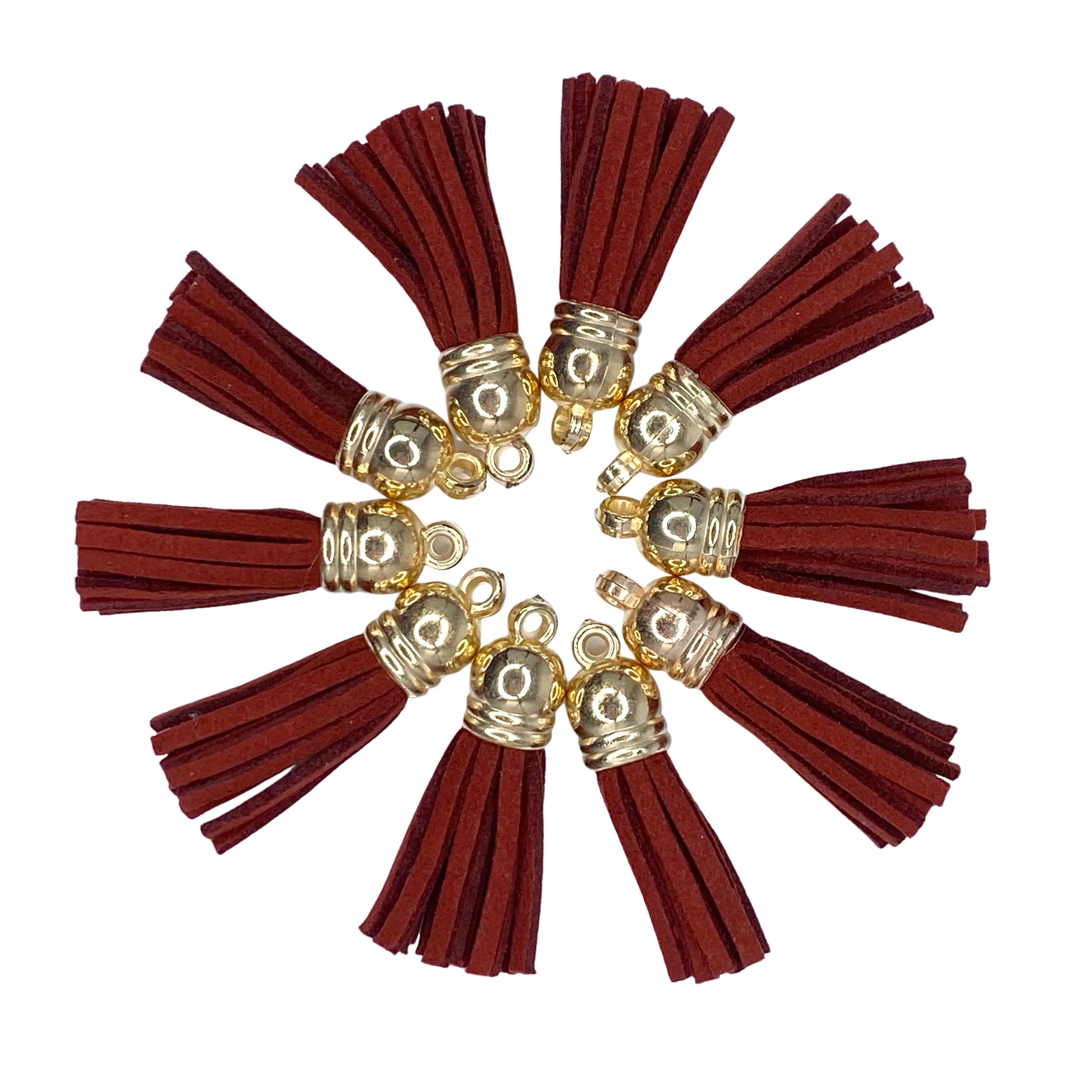 MAHOGANY / GOLD TASSELS - 11257