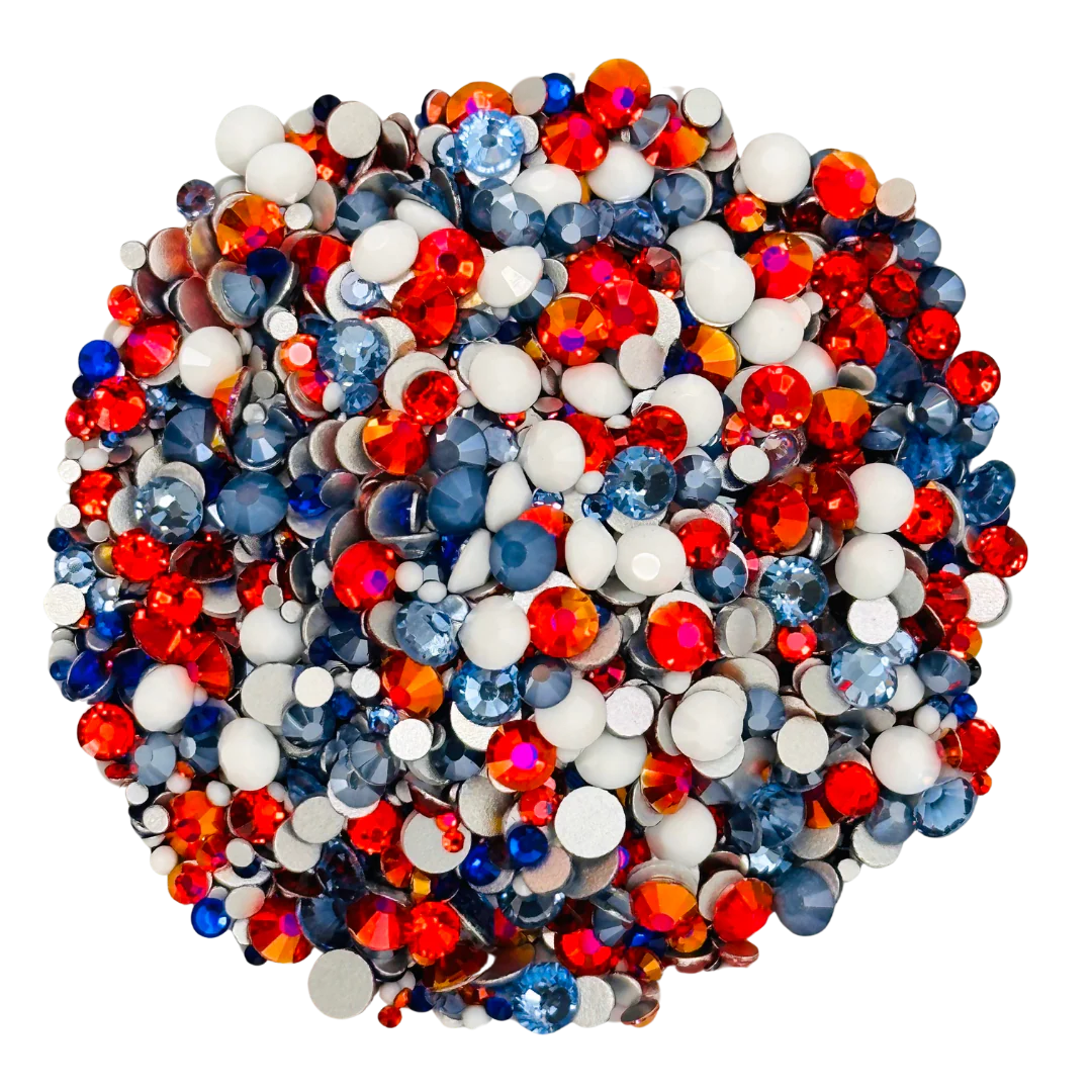 OLD GLORY RHINESTONE MIX - 40315